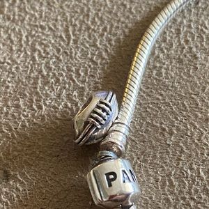 Pandora Silver Football Charm